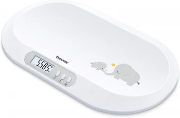 Image of BEURER BY 90 Smart Bluetooth Baby Scales - White & Grey, White