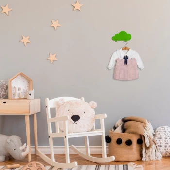 Image of Cloud - Green Green Metal Wall Hook