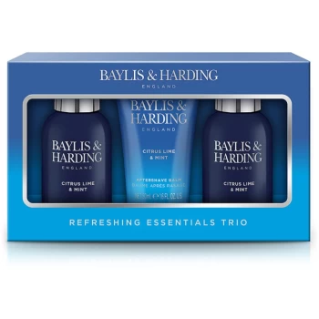Image of Baylis & Harding Mens Citrus Lime & Mint Gift Set (for Body and Face) for Men