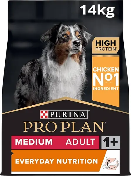 Image of Purina Pro Plan Medium Adult Chicken and Rice Dry Dog Food 14kg