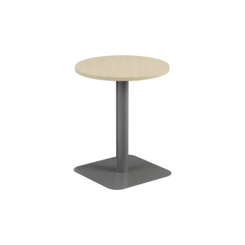 Image of Contract 600mm Mid Table - Maple Top and Silver Legs