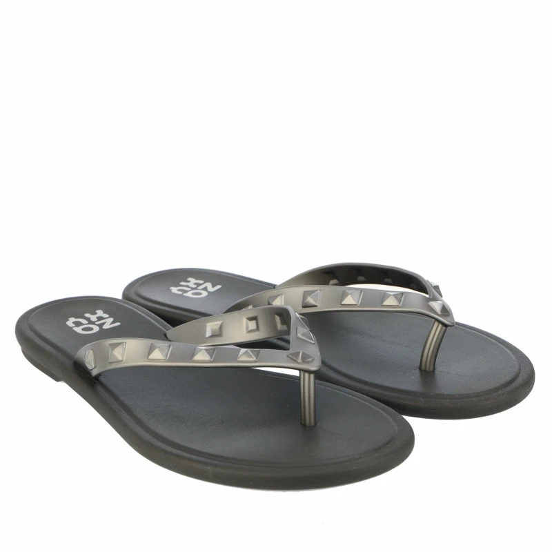Image of Zaxy Pop Stud Thong Flip Flops - Black 3