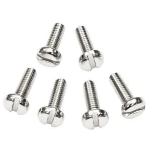 Image of BQ Brass Effect Metal Fixing Screw Dia3mm L4mm Pack of 6