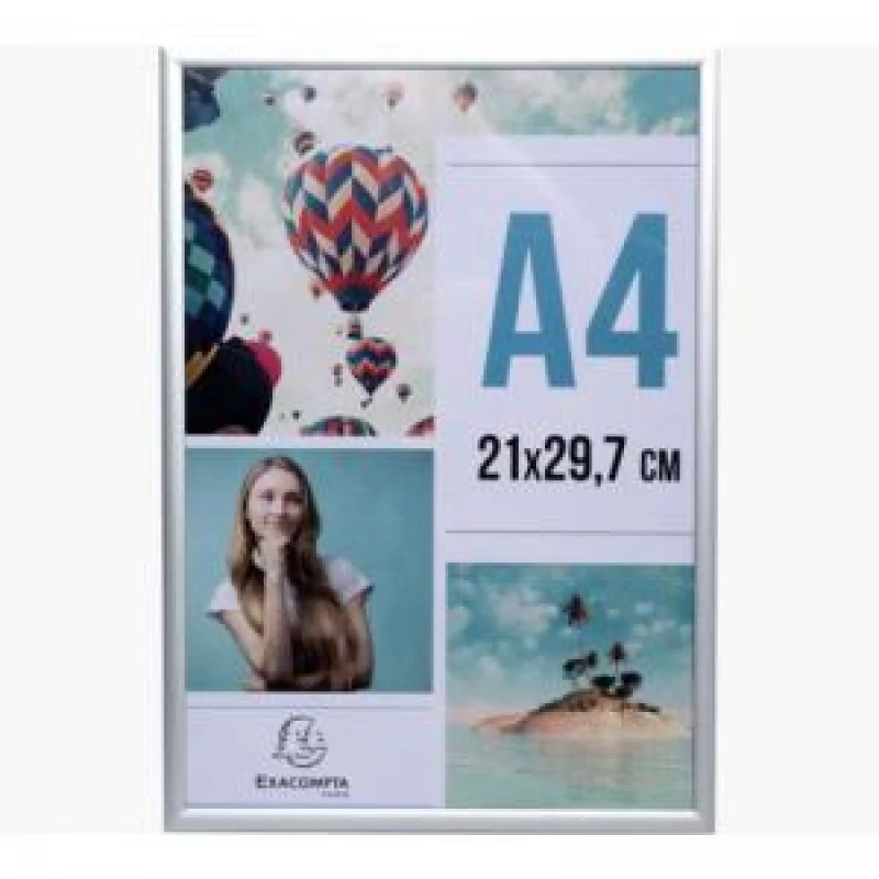 Image of Exacompta Exacompta Aluminium Photo Frame A4 Silver - 84758D 84758D