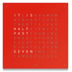 Image of QLOCKTWO Large Red Pepper Wall Clock 90cm