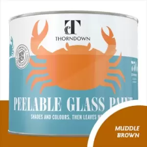 Image of Thorndown Muddle Brown Peelable Glass Paint 150ml - Translucent