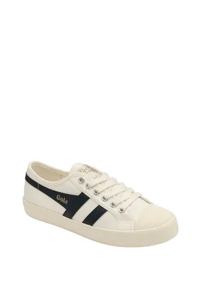 Image of Gola 'Coaster' Canvas Lace-Up Trainers Off White