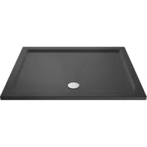 Image of Hudson Reed Slate Grey 1500mm x 760mm Rectangular Shower Tray with Centre Edge Waste - TR71042 - Grey