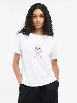 Image of Barbour Addison T-Shirt - White, Size 8, Women