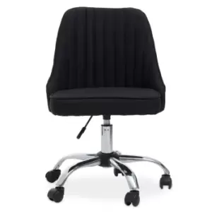 Image of Interiors by PH Tailored Black Fabric Office Chair