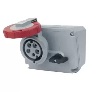 Image of Abb 432Mhs6W Conn, Mains Socket, 32A, 415V, Red