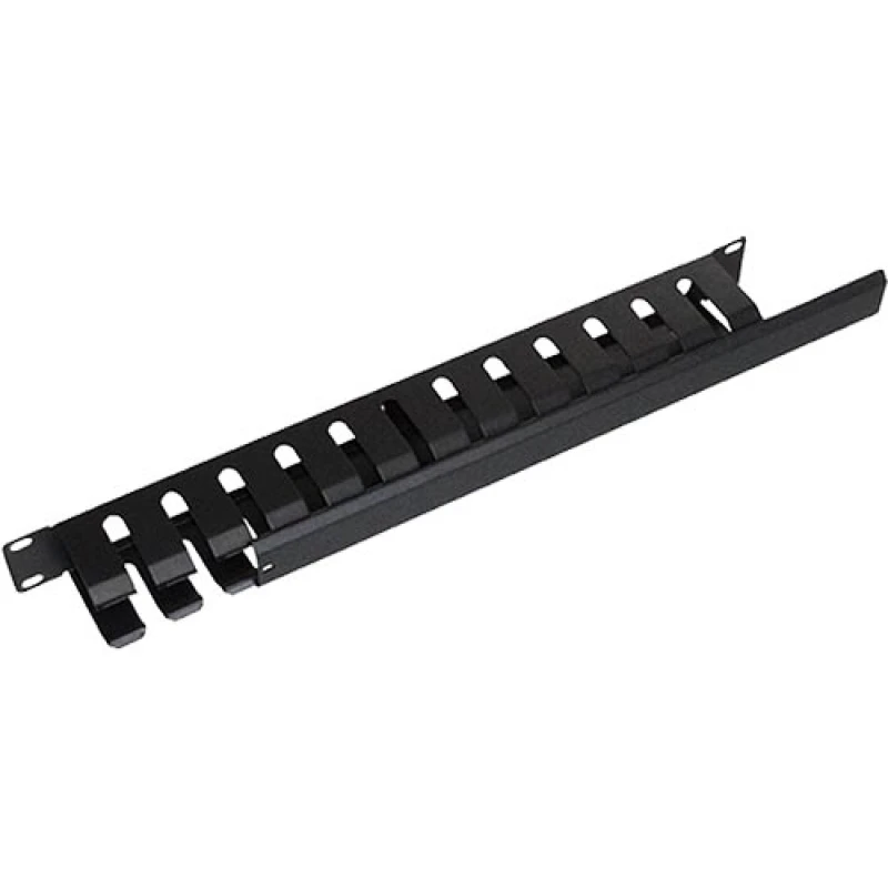 Image of Cablenet 1u Cable Dump Panel Steel with Pass Through Black