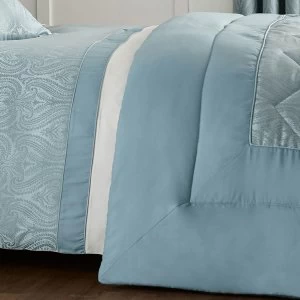 Image of Catherine Lansfield Ornate Jacquard Duck Egg Bedspread