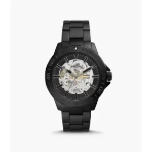 Image of Fossil Mens Bannon Automatic Stainless Steel Watch - Black