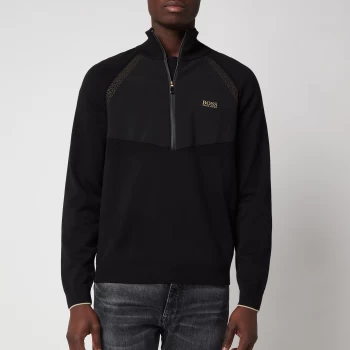 Image of Hugo Boss Athleisure Zaxel Half Zip Jumper Black Size M Men