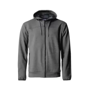 Image of Clique Mens Ottawa Melange Full Zip Hoodie (L) (Grey Melange)