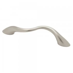 Image of Wickes Wavy Designer Door Handle - Matt Nickel 96mm Pack of 2