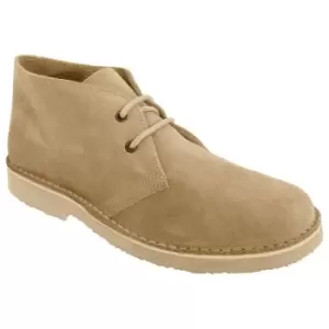 Image of Roamers Mens Real Suede Round Toe Unlined Desert Boots (10 UK) (Camel)