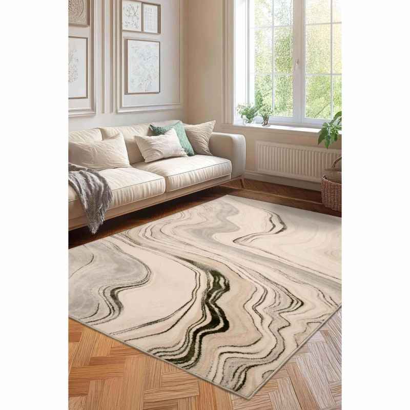 Image of Homemaker Dusk Green Watercolour Rug Green unisex 200x290cm