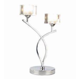 Image of Robert Dyas Village At Home Ice Table Lamp - Chrome