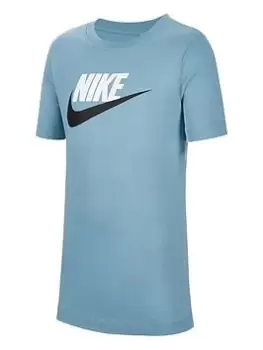 Image of Nike Older Boys Nsw Tee Futura Icon Td, Blue, Size Xs=6-8 Years
