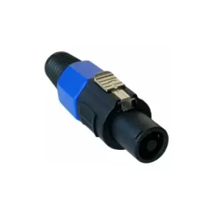 Image of Loops - 2x 4 Pole Speaker Spkon Male Screw Connector Plugs pa Amplifier Audio Cable Lead