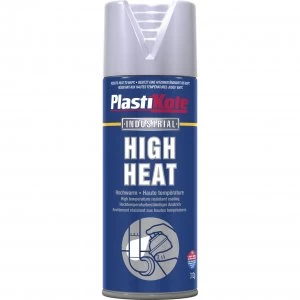 Image of Plastikote High Heat Aerosol Spray Paint Aluminium 400ml