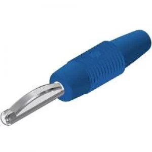 Image of Jack plug Plug straight Pin diameter 4mm Blue SKS Hirschmann
