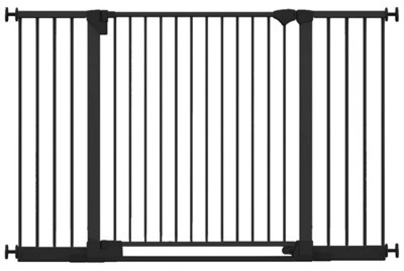 Image of Safetots Safestep Gate, Black, 152Cm - 159Cm, Extra Low Walkthough, 81Cm Extra Wide Doorway, Extra Wide Baby Gate