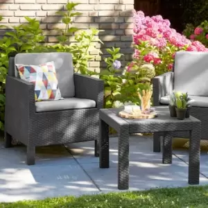 Image of Chicago 2 Seater Balcony Set Dark Grey