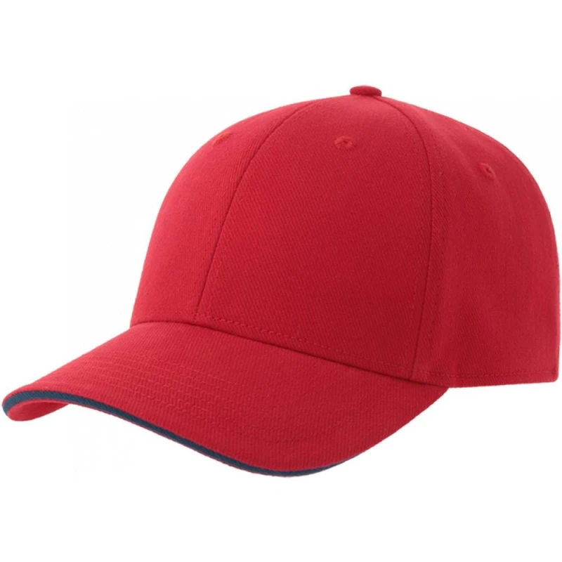 Image of Atlantis Mens Liberty Sandwich 6 Panel Cap in Red Red Male One Size