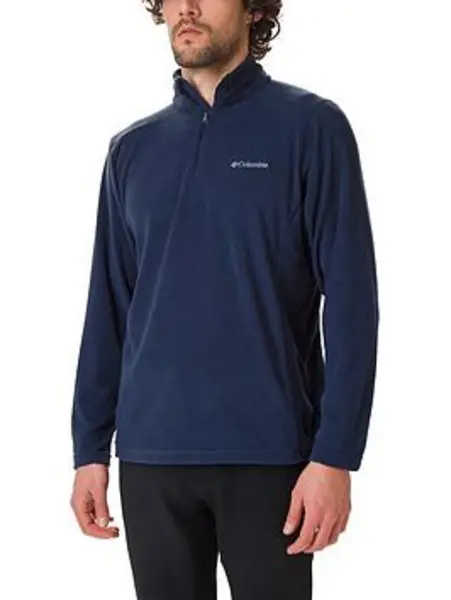 Image of Columbia Collegiate Navy Solid Klamath Range Ii Half Zip Navy Male L 209504UK