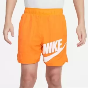 Image of Nike Sportswear Big Kids Woven Shorts Junior Boys - Orange