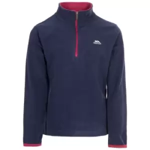 Image of Trespass Childrens/Girls Sybil Micro Fleece (9/10 Years) (Navy/Raspberry)