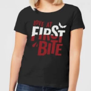 Image of Love at First Bite Womens T-Shirt - Black - 5XL