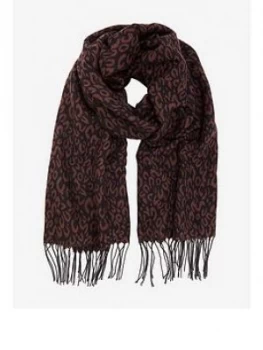 Image of Mint Velvet Chocolate Animal Scarf - Dark Brown