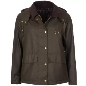 Image of Barbour Womens Avon Wax Jacket Olive/Classic 12
