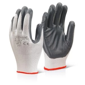 Image of Click2000 Nitrile Palm Coated Polyester Gloves XL Grey Ref EC7GYXL