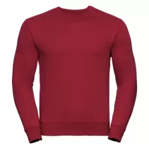Image of Russell Mens Authentic Sweatshirt (Slimmer Cut) (S) (Classic Red)