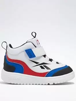 Image of Reebok Weebok Storm X Shoes, White/Blue, Size 6 Younger, Women