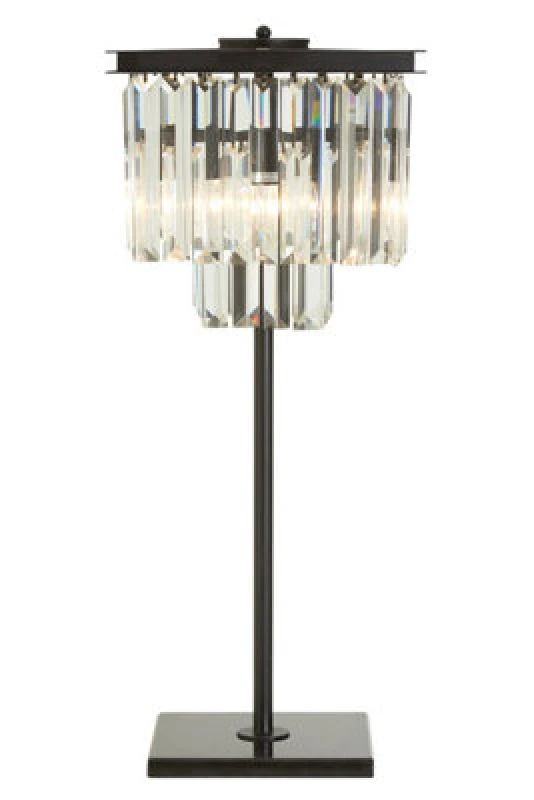 Image of Orsina Iron And Crystal Table Lamp