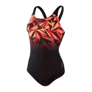 Image of Speedo HB Place Muscle Back Swimsuit Ladies - Black