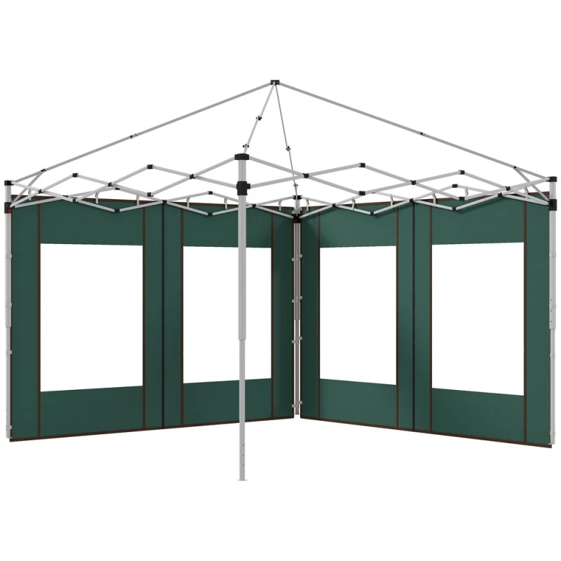 Image of Outsunny Outsunny - 3x3(m) or 3x6m Pop Up Gazebo Side Panels with Windows Green 5056725502089