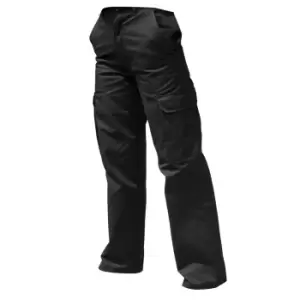 Image of Warrior Womens/Ladies Cargo Workwear Trousers (8/L) (Black)