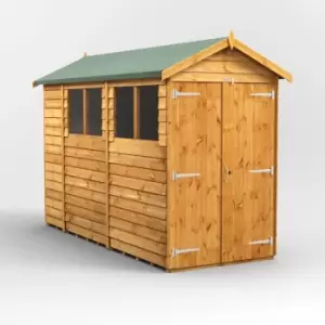 Image of 10x4 Power Overlap Apex Double Door Garden Shed