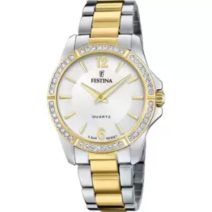 Image of Festina F20594/1 Womens Mademoiselle Two Tone Bracelet Wristwatch