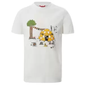Image of The North Face GRAPHIC TEE boys's Childrens T shirt in White - Sizes 12 years,14 years,6 years