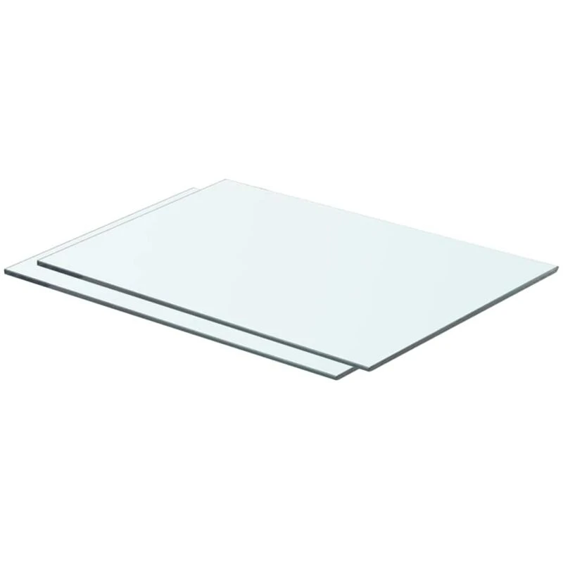 Image of VIDAXL Shelves 2 pcs Panel Glass Clear 50x30cm vidaXL 3051561