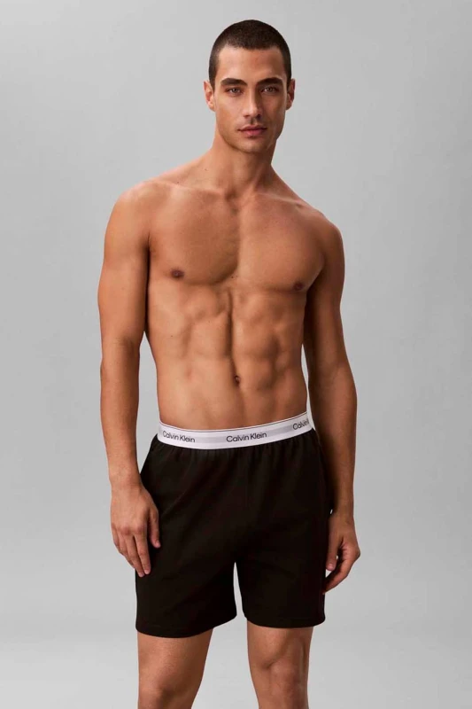 Image of Calvin Klein Mens Sleep Short Black Size: Small Black Male S