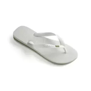 Image of Havaianas Brasil Mens Flip Flops - White